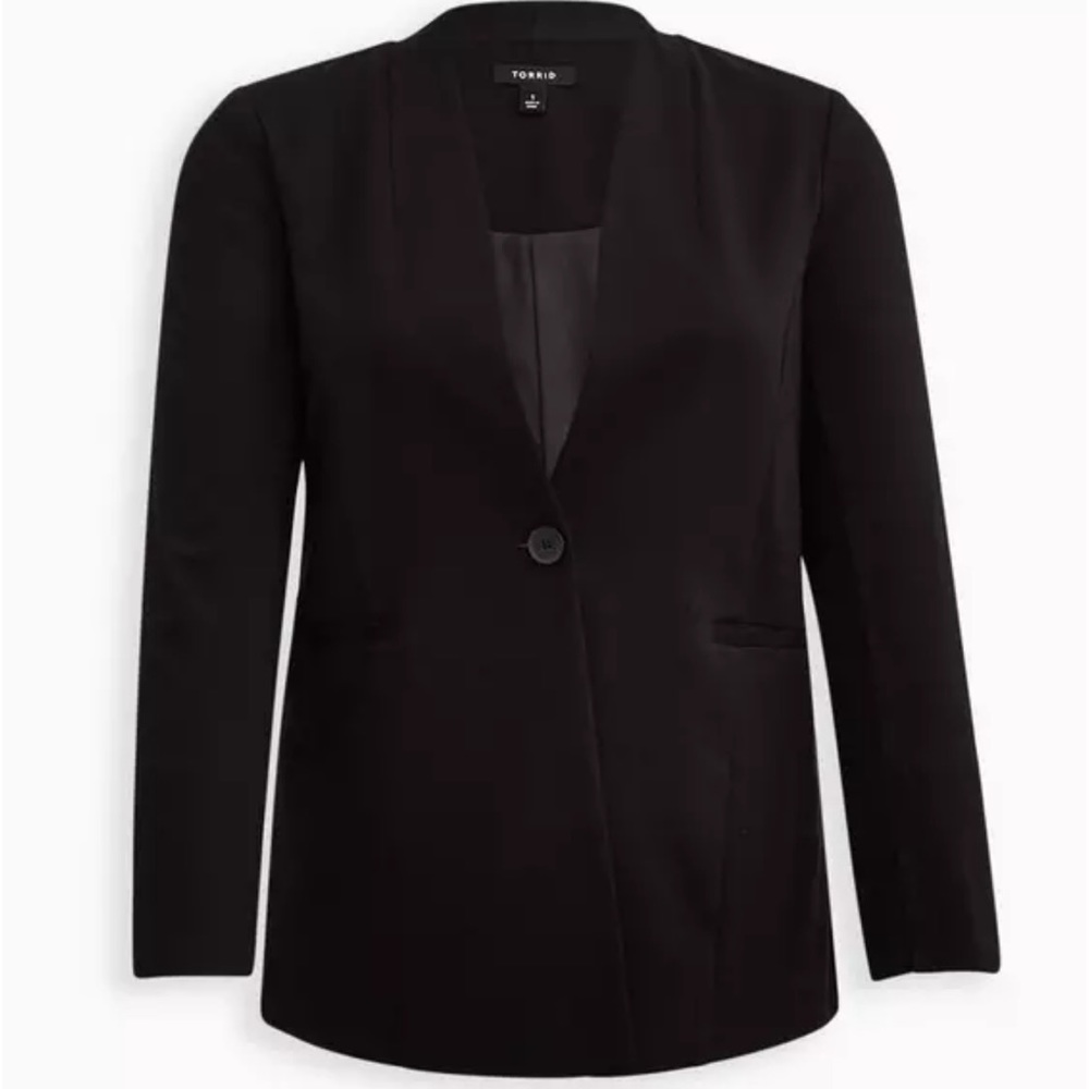 Torrid Longline Blazer - Lightweight Ponte Black